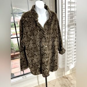 CITYSCAPE Comfy bulky long sleeve jacket, and shades of brown size XL NWOT